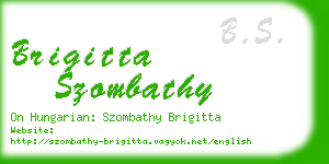 brigitta szombathy business card